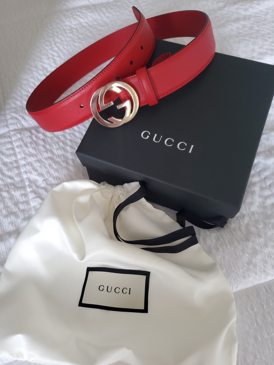 SOLD***********Gucci Rosso Red Leather Interlocking GG  display picture 1