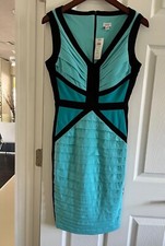 Cach Dress Stunning Party Dress Turquoise Sz 8
