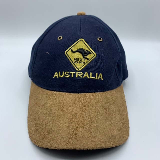 Australia Mens Baseball Cap Hat One Size Next 25 Km bBack Gold Suede eBay