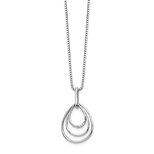 Ciondolo Croce In Argento Sterling Con Diamante Per Bambina | D For Diamond P800 | Collana Etica