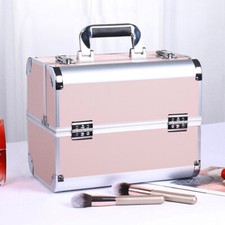 Extra Large Vanity Case Beauty Box Make up Cosmetic Nail Polish Storage Lockable