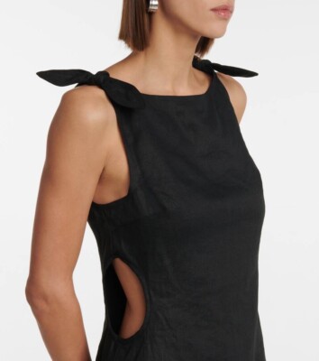 Womens Sir The Label Black Alexandre Cut Out Maxi Dress Linen - Size 1 |  eBay