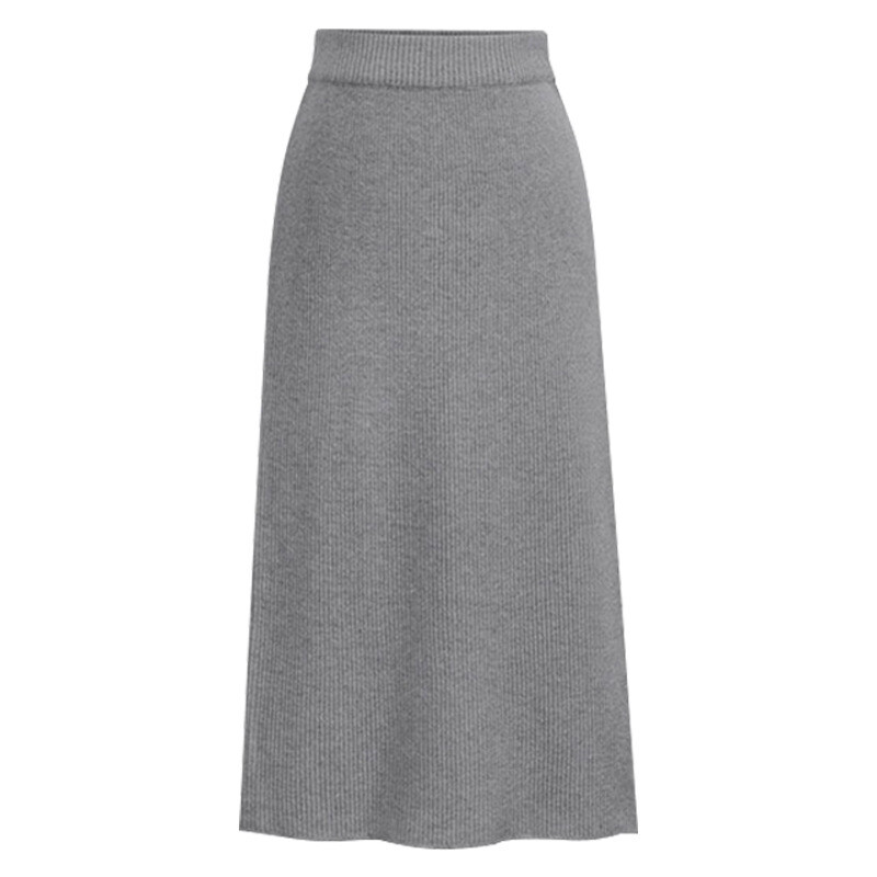 Winter Womens Wool Half Skirt Medium Length Woolen Skirt