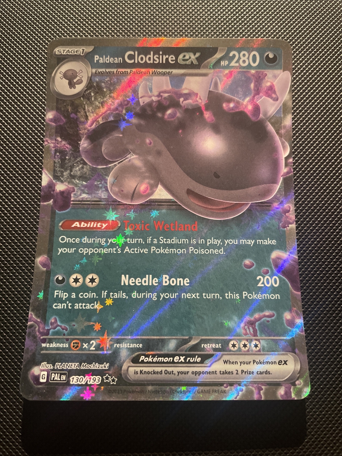 Pokémon TCG Paldean Clodsire ex Scarlet & Violet - Paldea Evolved 130/193 NM