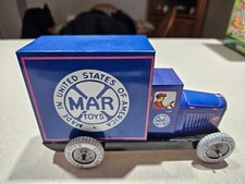 A112 Vintage Marx Collector Series Blue Tin Delivery Truck Made in USA Nostalgic