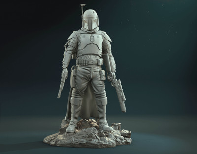 Boba Fett Resin Sculpture Statue Model Kit  Star Wars Unpainted/Unassembled