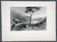 1838 William Bartlett impresión antigua vista valle de Shenandoah Virginia Occidental América