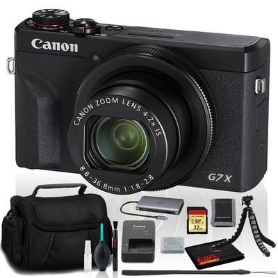 Canon PowerShot G7 X Mark III Digital Camera (Intl Model) Includes 32GB SD Kit