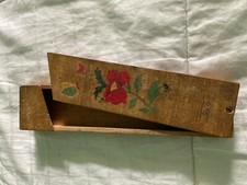 50's Wooden pencil case