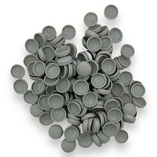 Dome Screw Cover Caps Light Grey, Two Piece Matt 10/12g Snap-Caps™ Screw