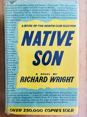 Rare Native Son By Richard Wright 1st Au Edition 1940 Hardcover Ebay