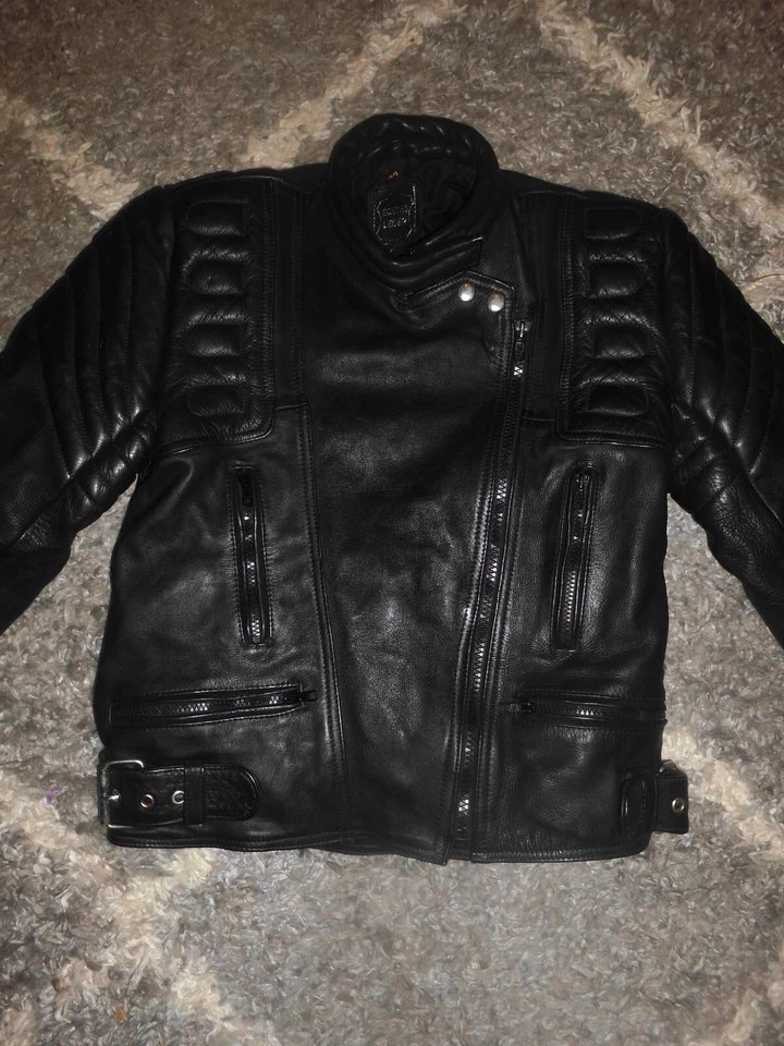 MODEKA Hochwertige Damen Motorradlederjacke Motorradjacke schwarz Gr. 44 - Bild 2 von 4