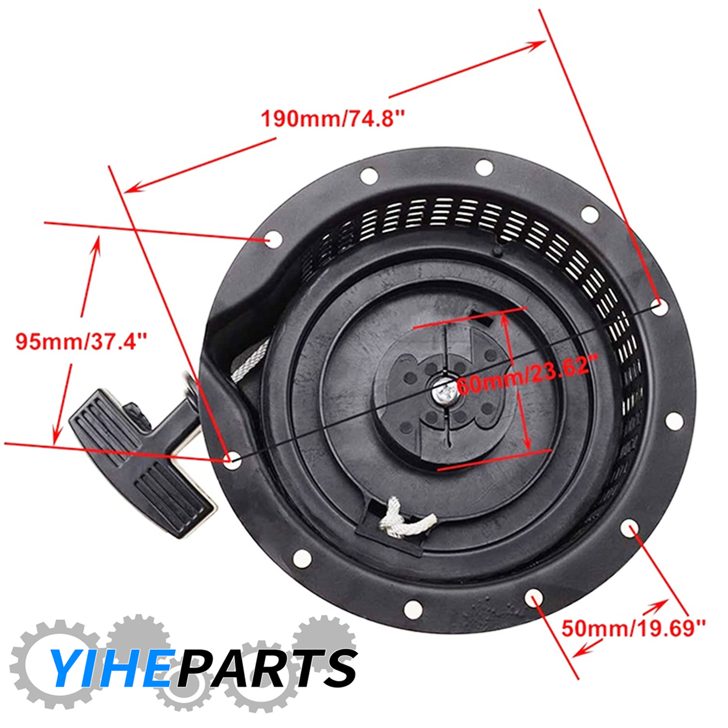 Recoil Pull Starter Assy For Yamaha EF6600 MZ360 Engine Generator Lawn Mower22
