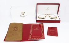 VINTAGE EYEGLASSES CARTIER VENDOME LAQUE 59 AVIATOR LOUIS NEW SANTOS DIABOLO SET