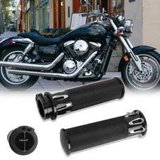 1" Motorcycle Handle Bar Hand Grips For Kawasaki Vulcan VN 1600 1500 Mean Streak