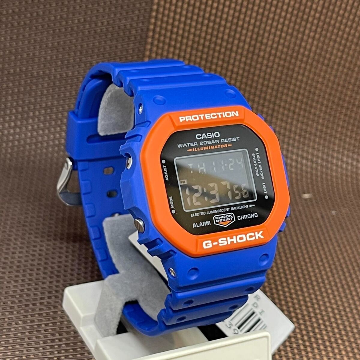 Casio G-Shock DW-5610SC-2D Bright Color Blue Orange Digital Men's Fashion  Watch