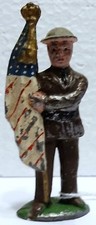 METAL CAST TOYS HOLLOW CAST LEAD 21A FLAG BEARER VG