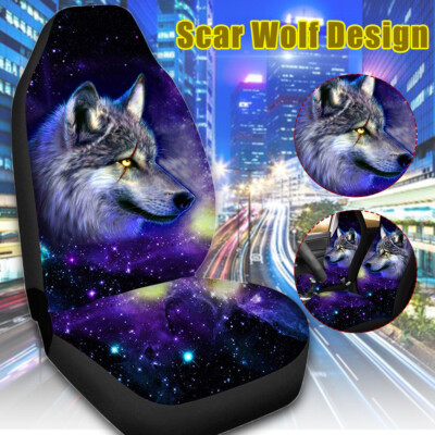 Universal Protector Wolf Cool Car Full Set Front & Rear Seat Covers Repalcement