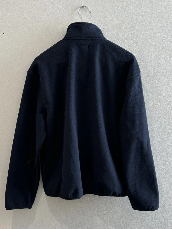 Chaqueta con cremallera polar azul marino J Crew, mediana Foto 2 de 4