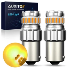 AUXITO 2x Super Bright LED 1156 P21W 7506 Reverse Backup Light Bulb Amber Yellow