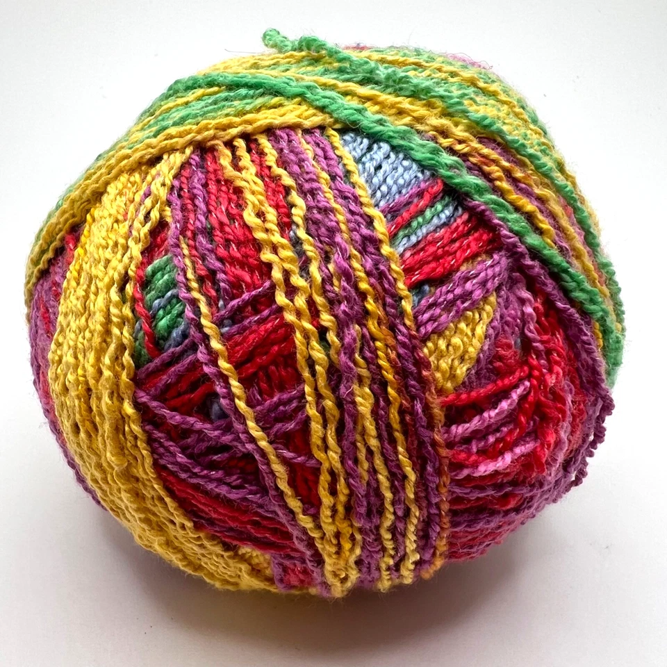 HILO DE CALCETÍN BAMBÚ POP #508 rosa/verde/púrpura - 492 yardas 100 g - bambú/algodón/PBT Foto 3 de 4