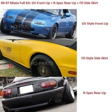 Combo For 90-97 Miata Gv Style Front Lip Fd Style Side Skirt Rs Style Rear Lip