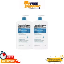 Lubriderm Daily Moisture Lotion 24oz 2 Pack Normal to Dry Skin New