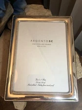 ARGENTO SC Fine Sterling Silver 925 Rectangle Picture Frame 6 1/4"X 8 1/8" Italy