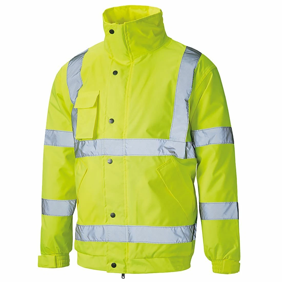 Mens High Visibility Front Pocket Breathable Jacket Adults Safety Waterproof Top