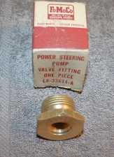 1955 1956 1957 Ford Thunderbird NOS P/S POWER STEERING PUMP VALVE FITTING