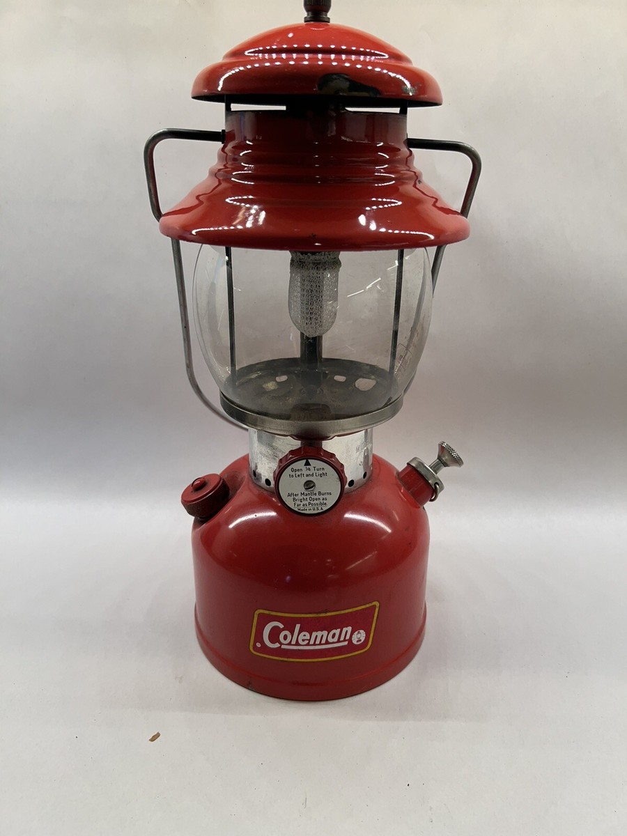 Vintage Coleman Lantern 200A Red Single June 1961 6/61 Camping Gas 