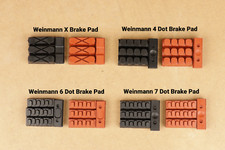 Kool-Stop bike brake pads inserts Weinmann X, 4 Dot, 6 Dot, 7 Dot Black, Salmon