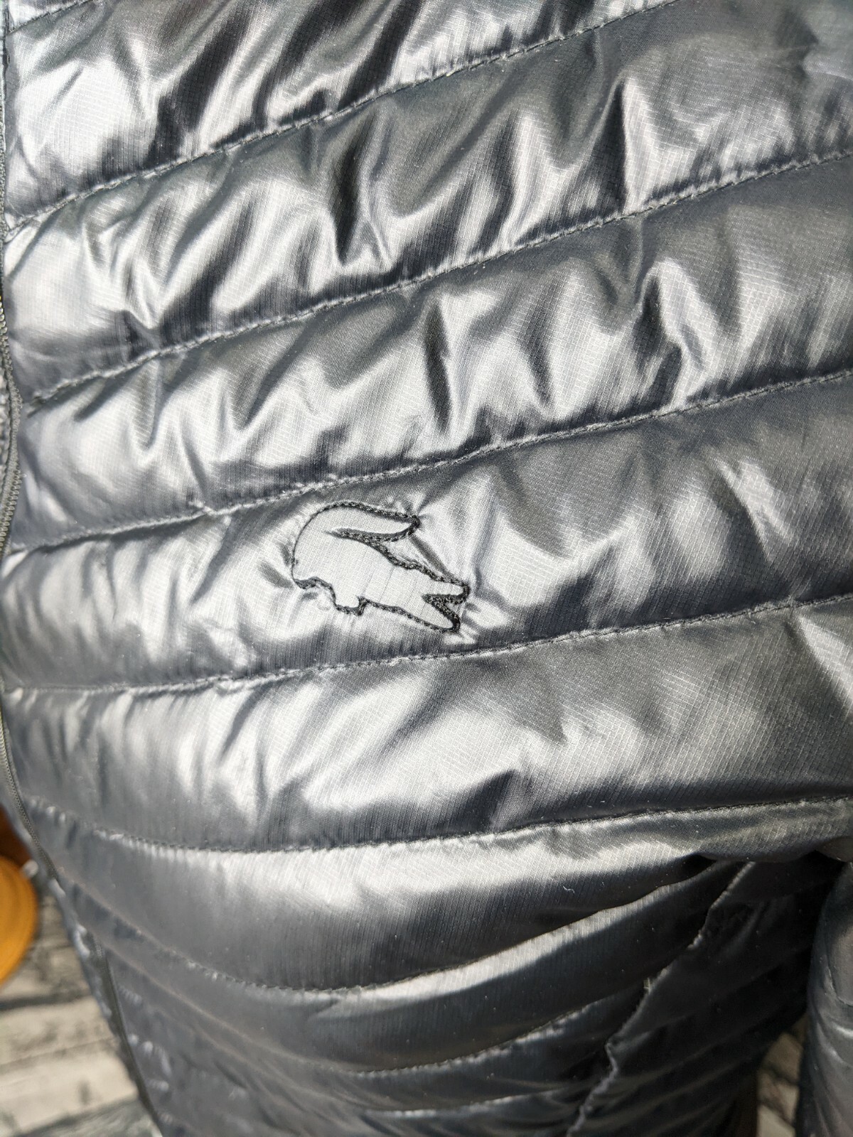 Lacoste Winter Down Puffer Jacket Ski Coat Quilted Womens 40 Medium Large Black thumbnail 8