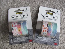 Lot of 2! 3M Scotch Washi Tape, Abstract Modern Design Pattern, 3 Rolls New