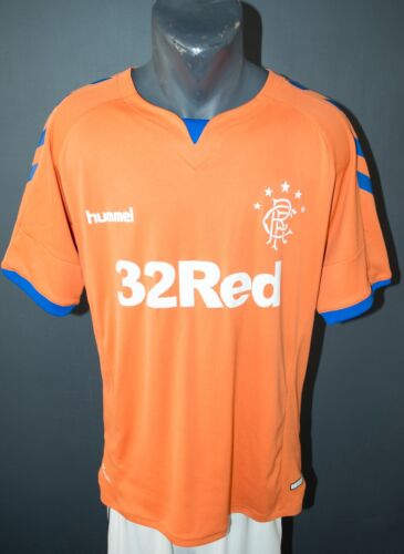 Glasgow Rangers Jersey 2018/2019 Home Orange Rare Football Mens Shirt Size L - 第 1/5 張圖片