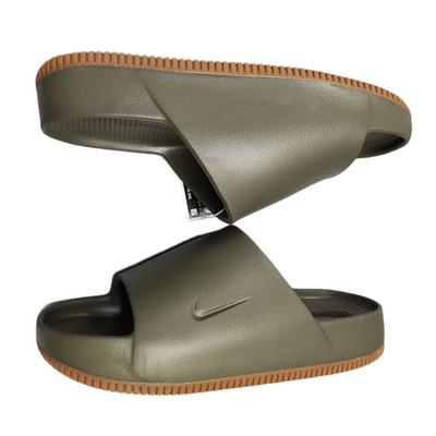 Nike Calm Slide Sandals Mens US Size 8 Green Open Toe Comfort Slip On FD4116-203