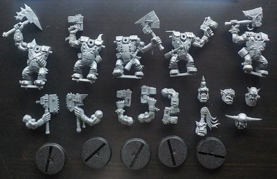 Warhammer 40k Orks Nobz Lot of 5 Oldhammer