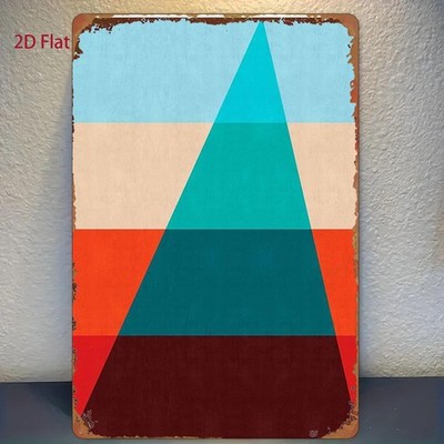 8x12 Inch Metal Triangle Sign, Wall Decor