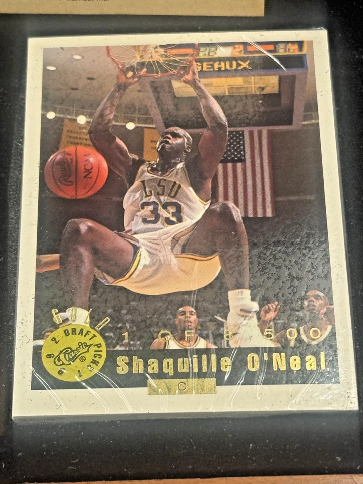 1992 Classic Draft Picks Shaq O'Neal Gold Auto #270 Set #6270/8500 Factory Seale - Image 4 of 4