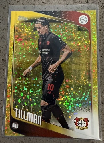 2025-26 Topps UCC Malik Tillman Yellow Sparkle /299 Bayer Leverkusen