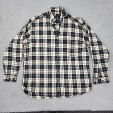 Eddie Bauer Shirt Mens XLT XL Tall Multicolor Plaid Pocket Button Up