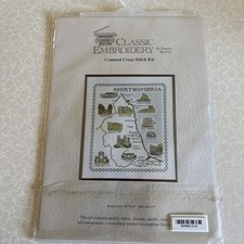 Klassische Stickerei von Angela Beazley gezähltes Kreuzstich-Set - Northumbria Karte