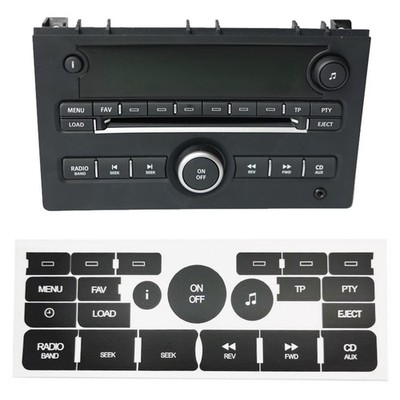 Für Saab 9-3 9-5 2007-2009 Fahrzeug Audio Control Taste Aufkleber Schwarz Vinyl