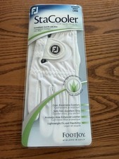 FootJoy StaCooler Womens Golf Glove Right Hand Large Leather White Breathable