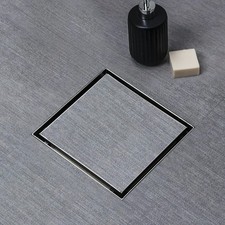 Shower Drain, Invisible 6 inch Square Shower Drain 2-in-1 Tile Insert Cover, ...