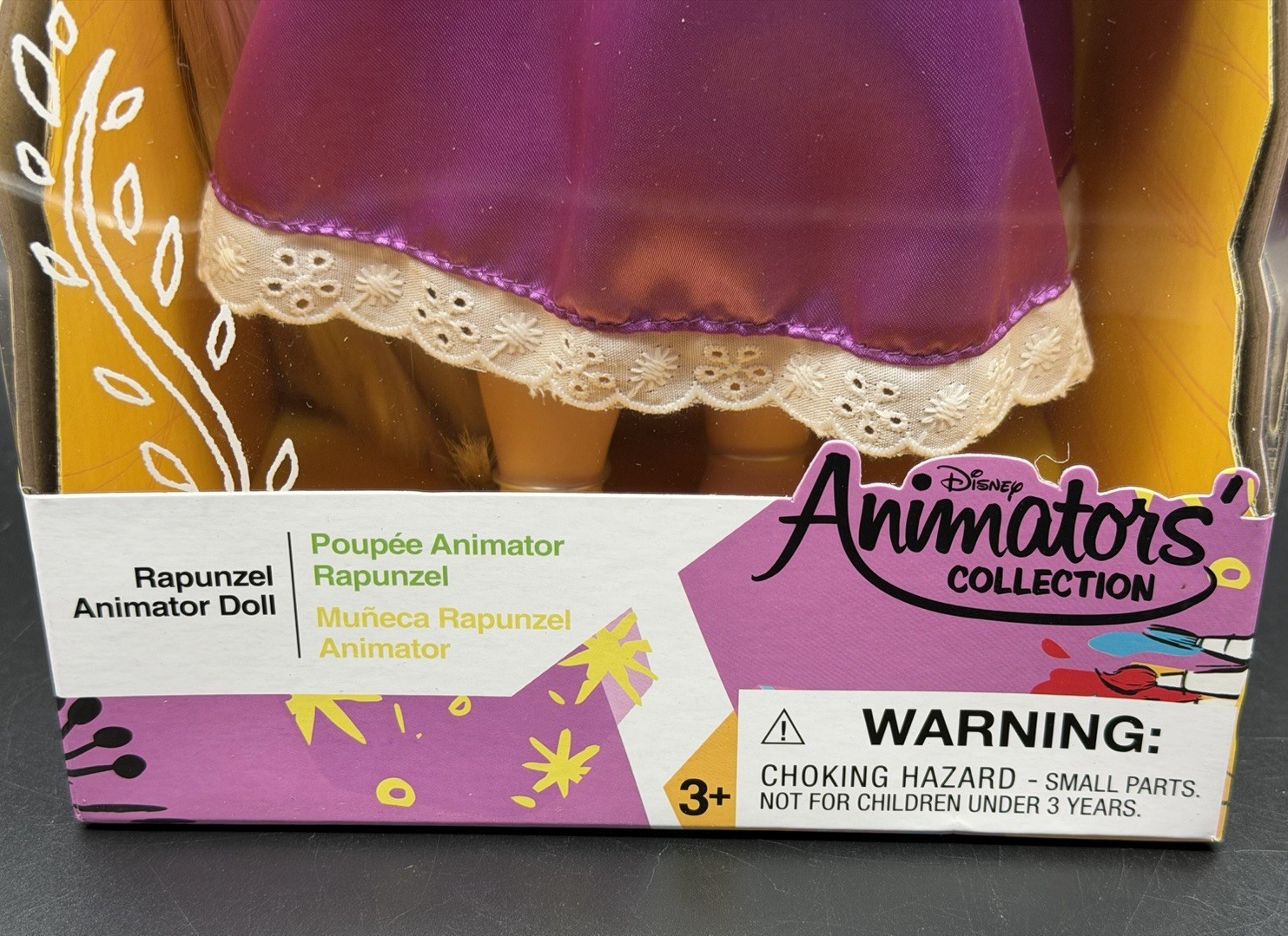 DISNEY Animators Collection RAPUNZEL 16" Doll w/Mini Gecko Plush NEW