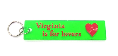 Vintage "Virginia Is For Lovers" Keyring Keychain