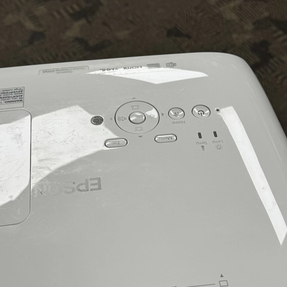 Epson Home Cinema 3700 1080p HD 3LCD Projector W/ Remote - Image 4 of 4