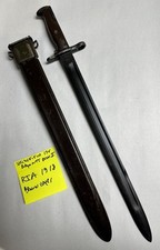 WW I SPRINGFIELD 16"  BAYONET "RIA" 1918 WITH BROWN PLASTIC GRIPS.