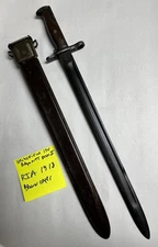 WW I SPRINGFIELD 16"  BAYONET "RIA" 1918 WITH BROWN PLASTIC GRIPS.